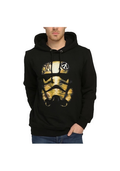 Bant Giyim - Star Wars Trooper Siyah Kapşonlu Erkek Sweatshirt Bant Giyim - Star Wars Trooper Siyah Kapşonlu Erkek Sweatshirt