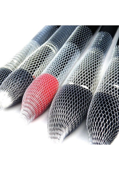 Makyaj Far Allık Kontür Eyeliner Fırça Malzemeleri Ürünleri Koruyucu File Kapak Örgü Kılıf Set 20li 100
