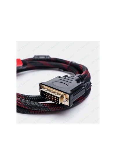 Hdmi To Dvi 24+1 Çevirici Dönüştürücü Monitör Kablosu 1.5 Metre Dual Link Dvı-d 24+1 Konnektörlü Hasır
