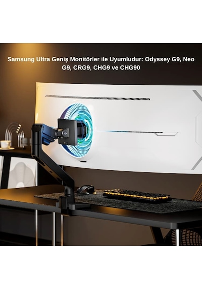 Samsung Uyumlu  Odyssey Ultra Geniş Monitör İçin Vesa Adaptör Dönüştürücü 100x100 Odyssey G9, Neo G9, Crg9, Chg9, Chg90