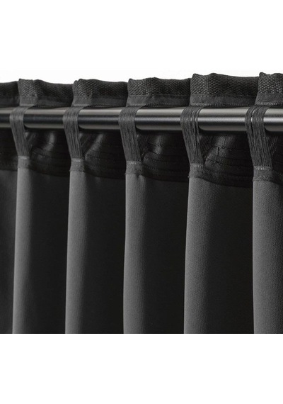 Ikea Annakajsa Fon Perde 145x300 Cm Siyah Gri Siyah - Gri