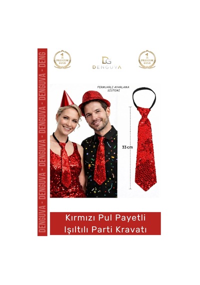 Partikravatı Gümüş Pul Payetli Sahne Kostüm Aksesuarı Şık Ayarlanabilir Işıltılı Parti Kravatı 33 C 35715145