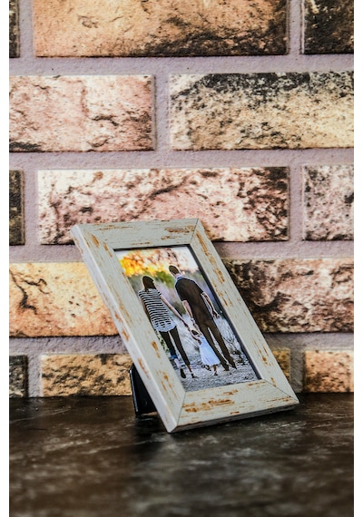 Açık Mavi Eskitme 10cmx15cm Çerçeve Yeni Sezon Kalın 30mm