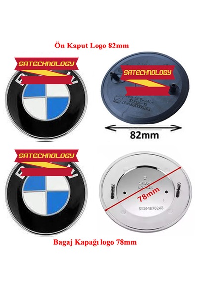Bmw E39 Kaput Ve Bagaj Logo Mavibeyaz-82mm78mm