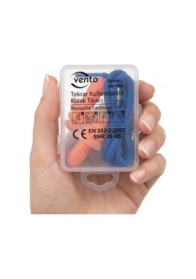 Vento Çam Tipi Tekrar Kullanılabilir Kulak Tıkacı 4 Adet