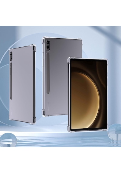 Samsung Galaxy Tab S9 Fe+ Plus 12.4 Inç Tablet Uyumlu Silikon Kılıf Şeffaf Köşe Korumalı Sm-x610 Kılıf
