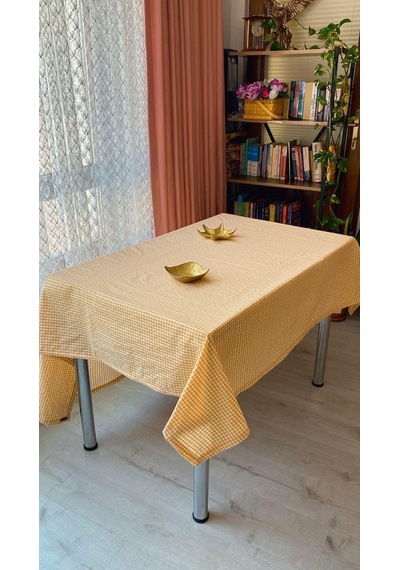 Defnelam Piknik Örtüsü Sofra Bezi 170x170 Cm Hardal