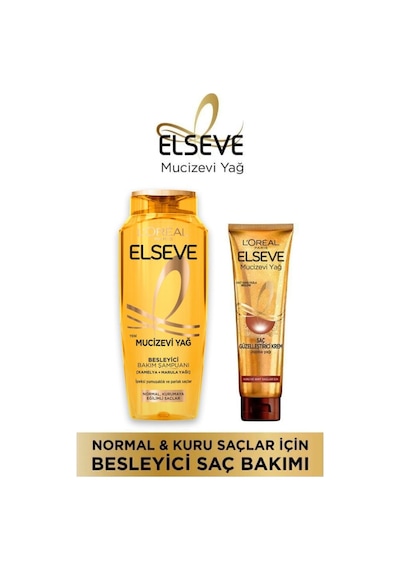 Mucizevi Yağ Besleyici Bakım Şampuanı 400 Ml + Mucizevi Yağ Saç Güzelleştirici Krem 150 Ml pktmczsmpsgkrm-9582