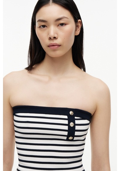 Tommy Hilfiger Tjw Breton Siyah-beyaz Mini Triko Elbise-16254