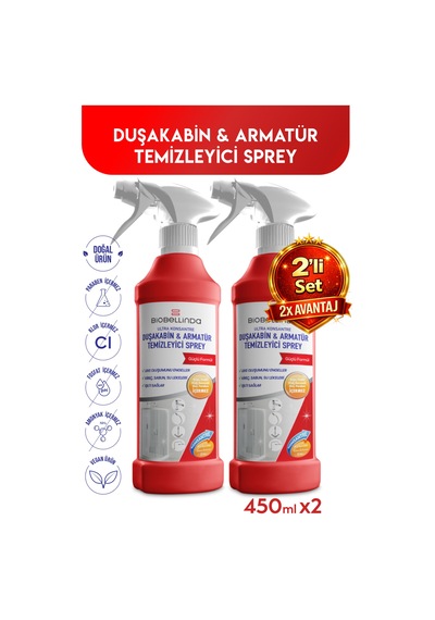 Doğal Duşakabin & Armatür Temizleyici Sprey 450 Ml 2'li Set Diğer