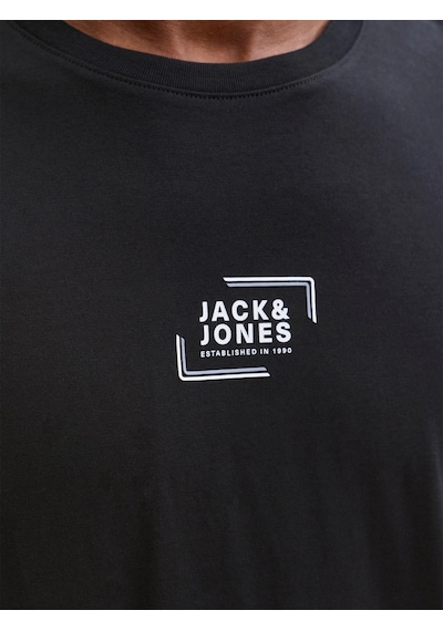 Jack & Jones Graphic Erkek Siyah Tişört 12268415-b Siyah