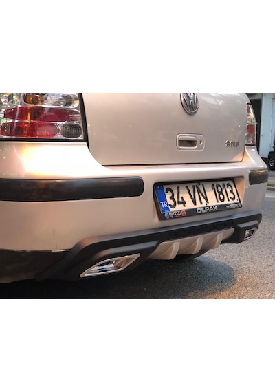 Golf 4 Difüzör Arka Tampon Eki Abs Plastik Egzoz Görünümlü