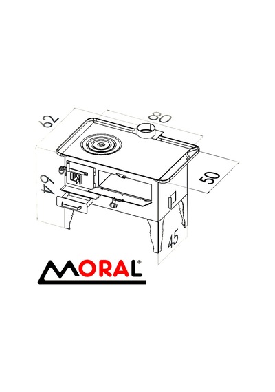 Moral Md 5080 Dok Döküm Lzgaralı Kuzine Soba