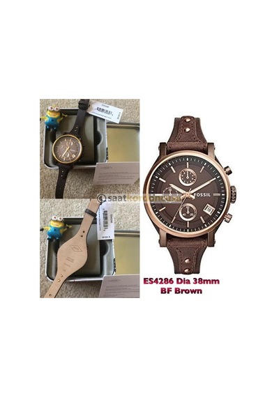 Fossil Es4286 Uyumlu Kahverenk Deri Saat Kordonu
