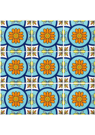 Can Seramik – 10x10 Cm. Cç-95 Kütahya Çini Karo 5'li 1 Paket