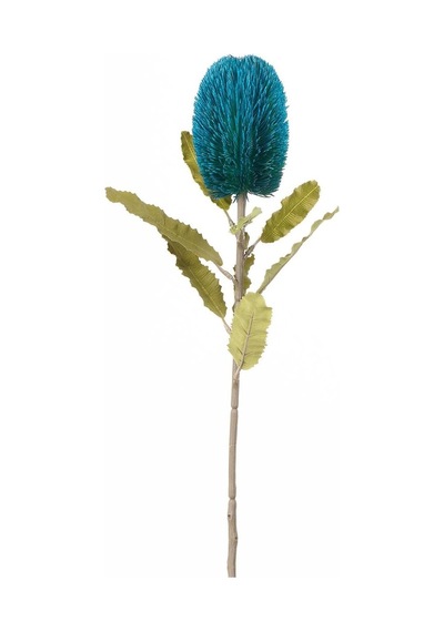 Yapay Banksia Çiçek Dal Mavi 65cm Diğer