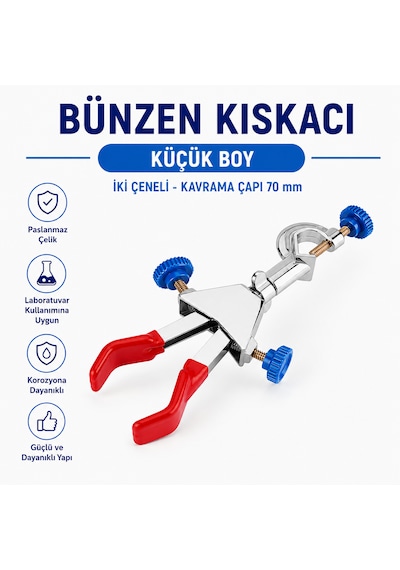 Bünzen Kıskacı - Küçük Boy - İki Çeneli-nivolu Pens -kavrama Çapı 70 Mm