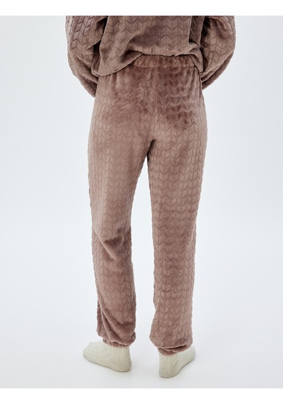 Koton Polar Pijama Altı Beli Bağlamalı Lastikli Rahat Kalıp Vizon 5wlk40113mk Vizon