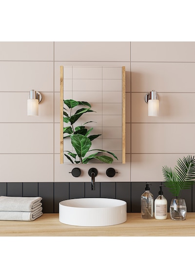 Roomart Kulpsuz Tek Kapaklı Atlantik-beyaz 40 Cm Mini Aynalı Atlantik Çam - Beyaz Roomart Kulpsuz Tek Kapaklı Atlantik-beyaz 40 Cm Mini Aynalı Atlantik Çam - Beyaz