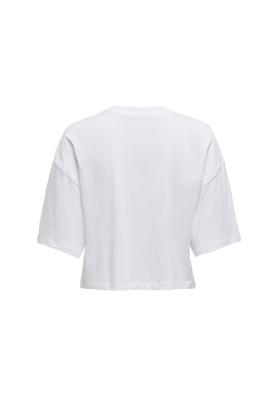 Only Onlsue S/s Sport Top Box Beyaz Kadın Kısa Kol T-shirt Beyaz