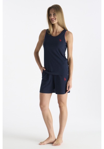 U.S. Polo Assn. U.s Polo Assn. 20205 Kadın Kalın Askılı Şortlu Pijama Takımı-lacivert