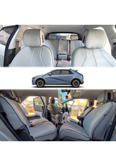 Bod Hyundai Ionıq 5 Oto Koltuk Koruyucu Kılıf Marin Serisi Gri İoniq 5