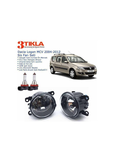 Dacia Logan MCV 2005 Sis Farı Set Oem: 8200074008