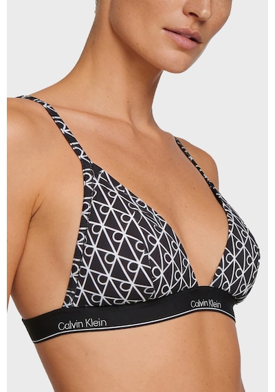 Calvin Klein Üçgen Logolu Bikini Üstü Lv00q6120832n Bayan Bikini Üstü Lv00q61208 32n Siyah-beyaz
