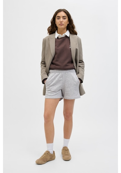Jjxx Jxalfa Reg Hw Shorts Swt Grı Melanj Kadın Şort Gri