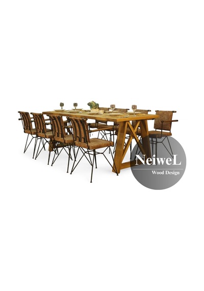 Neiwel İvea Doğal Ahşap Yemek Masası-80-100 Açık Ceviz