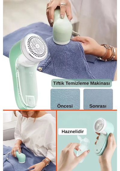 Şarjlı Elbise Giysi Tiftik Ve Kazak Tüy Toplama Makinesi Pratik Temizleme Makinesi Karışık