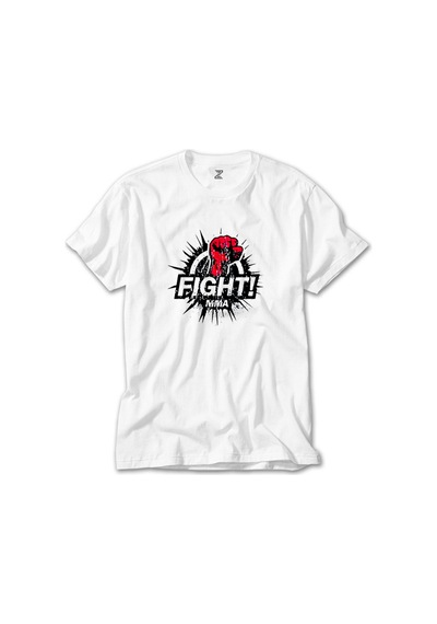 Boxing Fight MMA Beyaz Tişört Beyaz