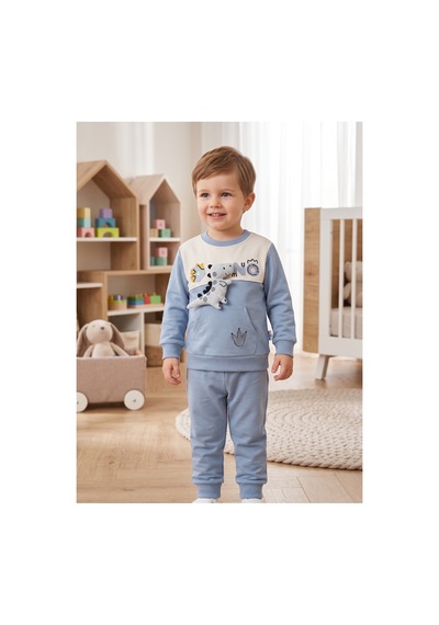 Deniva Kids Erkek Bebek Yeşili Dinozor 3 Boyutlu Kabartma Figürlü İki İplik Pamuklu Alt Üst Günlük Takım Mavi Deniva Kids Erkek Bebek Yeşili Dinozor 3 Boyutlu Kabartma Figürlü İki İplik Pamuklu Alt Üst Günlük Takım Mavi