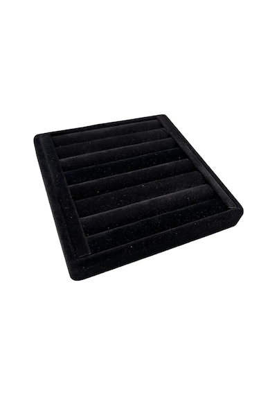 Yerli Üretim Süet Kumaş Siyah Renk 15 Cm / 15 Cm Yüzük Sergileme Standı Çok Renkli