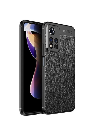 Xiaomi Redmi Note 11 Pro 5g Kılıf Deri Görünümlü Silikon Kamera Korumalı Üstün Koruma Pazarplus Siyah