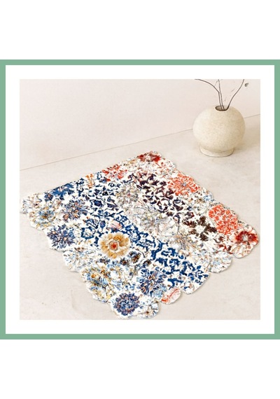 Bşkvirgo Dikdörtgen Kaydırmaz Su Emici Banyo Paspası 70x34 Cm Bsk2026 Çok Renkli