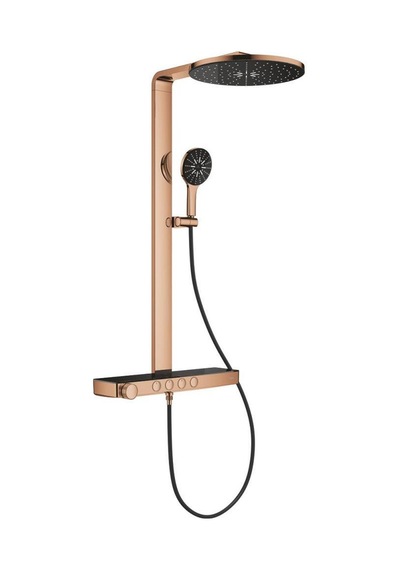 Grohe Rainshower Aqua Pure Duvara Monte Termostatik Bataryalı Duş Sistemi Warm Sunset 100964da00 Bakır