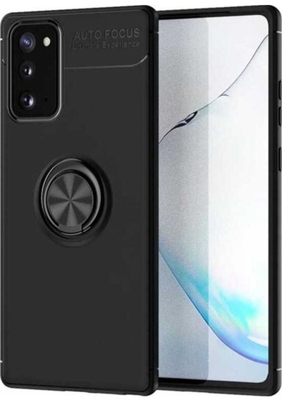 Galaxy Note 20 Kılıf Zore Ravel Silikon Kapak Siyah
