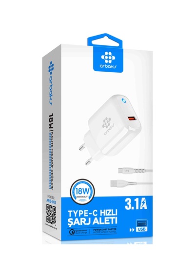 Erdo Ticaret Led 18w 3.1a Type-c Hızlı Şarj Aleti Arb-013 Erdotıca Standart