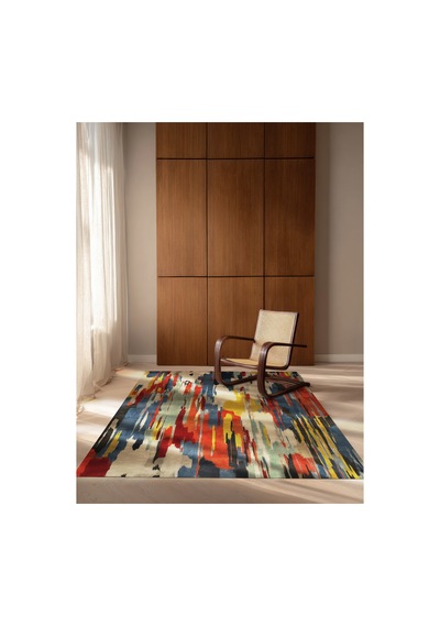 Artevo 01 Renkli Tasarım Modern Halı Salon Halısı Oturma Odası Yolluk İnce Yazlık Ev Oda Halısı Renkli A