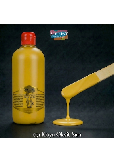 Multisurfaces Hibrit Akrilik Boyalar - 071 Koyu Oksit Sarı Ahşap, Taş Tozu, Hobi, Dıy