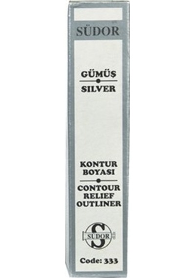 Südor Vitray Boyası Kontür Kod333 - Gümüş