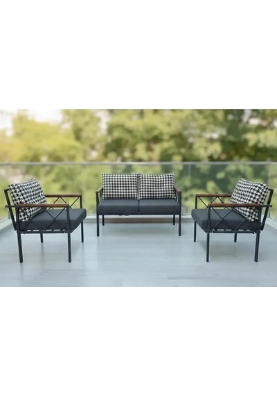 Safir 2+1+1 Kaz Ayağı Kırlent Balkon-bahçe-kafe-çay Seti-koltuk Takımı-oturma Grubu-ofis Koltuğu Antrasit Safir 2+1+1 Kaz Ayağı Kırlent Balkon-bahçe-kafe-çay Seti-koltuk Takımı-oturma Grubu-ofis Koltuğu Antrasit