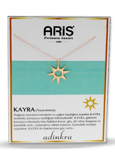Ariş Kayra Sembolü Altın Kolye Nsoromma
