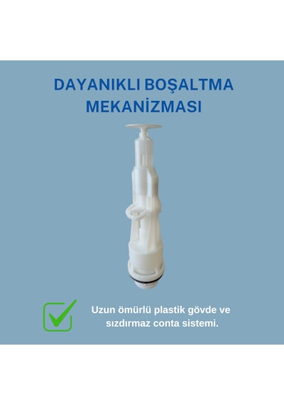 Wasseberg Rezervuar İç Takımı Tam Set Şamandıralı Dolum Ve Boşaltma Mekanizması, Pirinç Su Giriş Bağlantılı, Sızdırmaz Conta Ve Montaj Aparatları Dahil Açık Ahşap