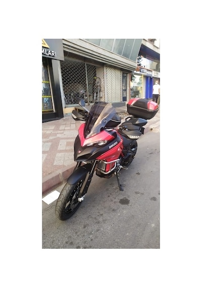 Zeus Motor 2015-18 Ducati Multistrada 1200 Ön Cam 51cm 4mm Koyu Füme Motosiklet Camı Çok Renkli