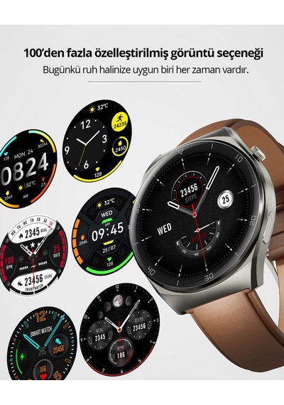 Aukey SW-2U-GY Smart Watch 2 Ultra 3.6 CM Amoled Ekran IP68 Akıllı Saat (Distribütör Garantili)