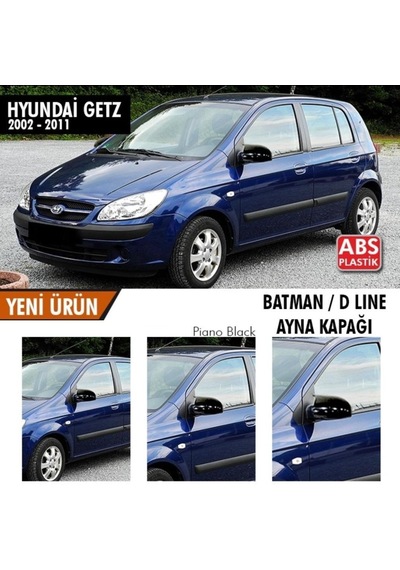 Hyundai Getz (2002 - 2011) Batman Yarasa Ayna Kapağı (parlak Siyah)