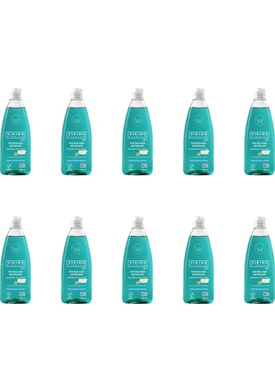 Viking Premium Fesleğen & Tatlı Limon Kokulu Sıvı Bulaşık Deterjanı 10 x 750 ML