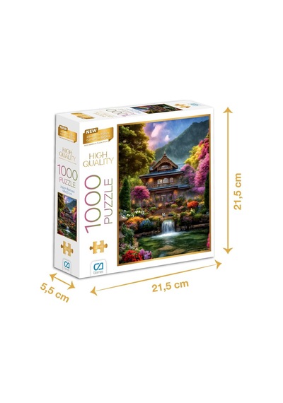 Japon Bahçesi 1000 Parça 2,2mm Kalınlık 48x68cm Profesyonel Hobi Puzzle Yapboz Serisi
